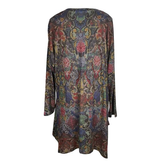 SOFT SURROUNDINGS Women's Petite Large PL Paisley Floral Scoop‎ Neck Long Sleeve - Picture 6 of 10